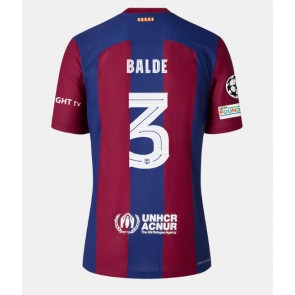 Barcelona Alejandro Balde #3 Hjemmebanetrøje 2023-24 Kort ærmer